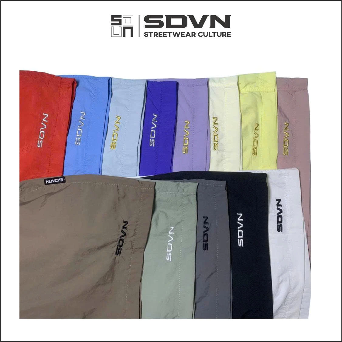 Quần Đùi Nữ Vải Dù Windy Short SDVN, Đi Chơi Đi Biển Ống Rộng Form Thoải Mái Lưng Thun Co Giãn