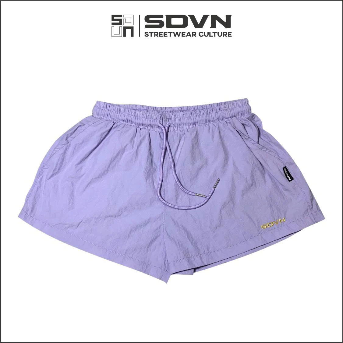 Quần Đùi Nữ Vải Dù Windy Short SDVN, Đi Chơi Đi Biển Ống Rộng Form Thoải Mái Lưng Thun Co Giãn