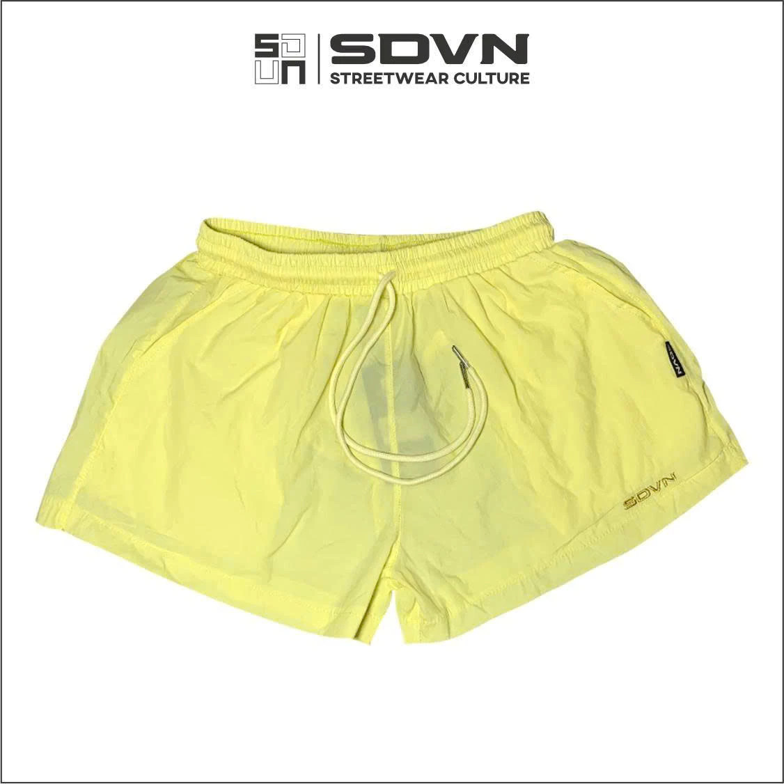Quần Đùi Nữ Vải Dù Windy Short SDVN, Đi Chơi Đi Biển Ống Rộng Form Thoải Mái Lưng Thun Co Giãn