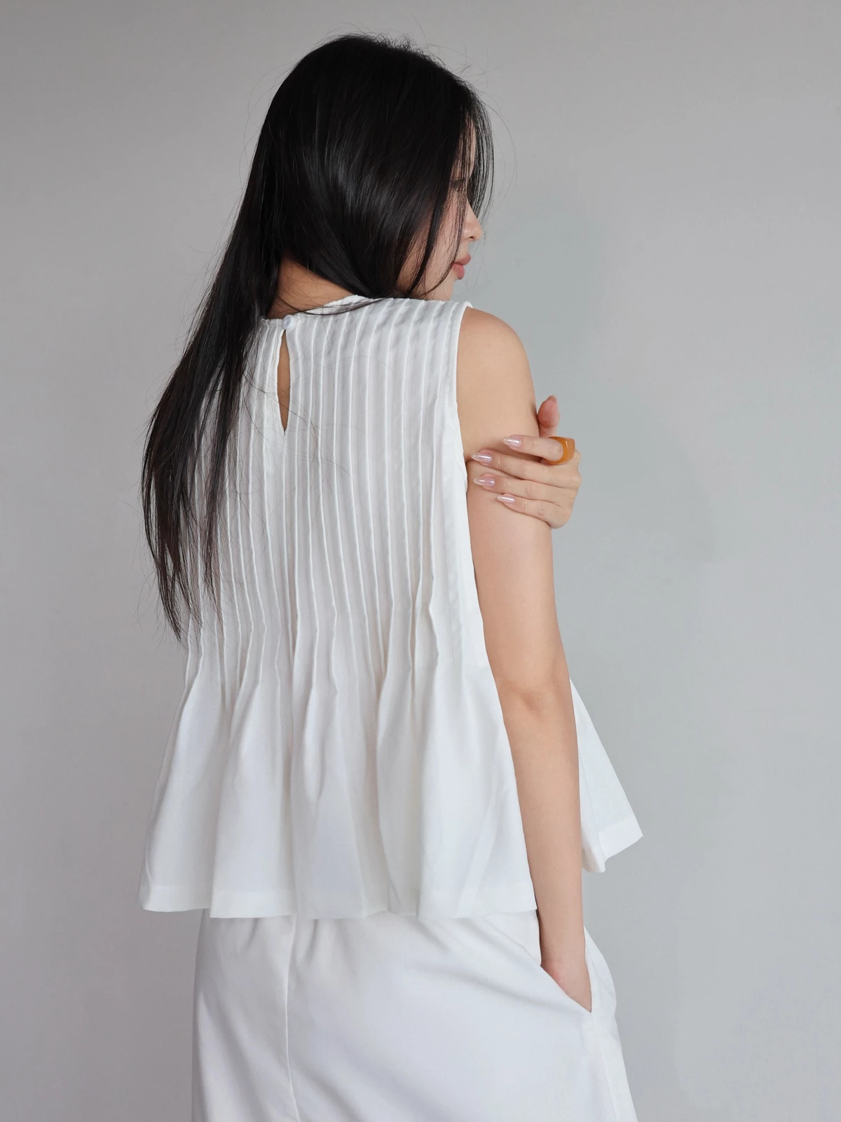 Áo babydoll xếp ly - 𝐋𝐮𝐧𝐚 𝐭𝐨𝐩