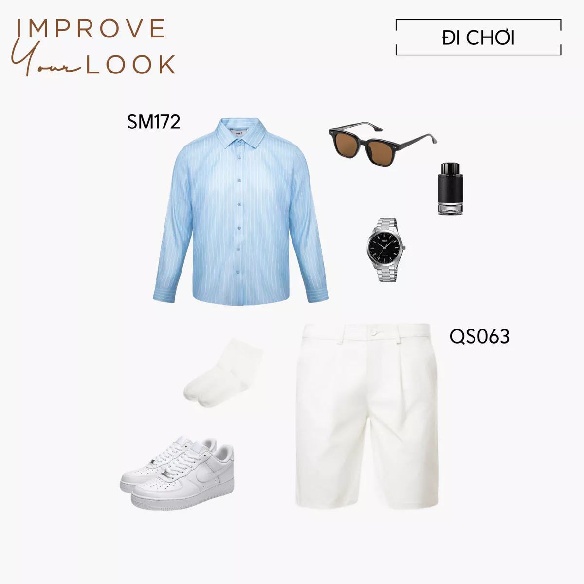 Áo sơ mi nam kẻ sọc 4MEN SM172 tay dài, form slimfit ôm body đẹp trẻ trung, vải lụa chéo mềm mịn hạn chế nhăn giá rẻ