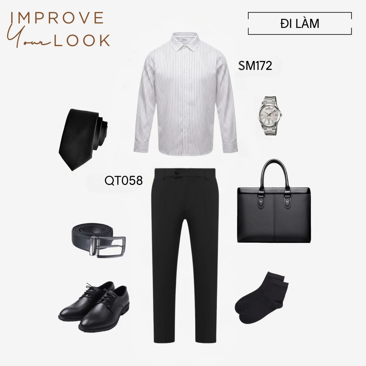 Áo sơ mi nam kẻ sọc 4MEN SM172 tay dài, form slimfit ôm body đẹp trẻ trung, vải lụa chéo mềm mịn hạn chế nhăn giá rẻ
