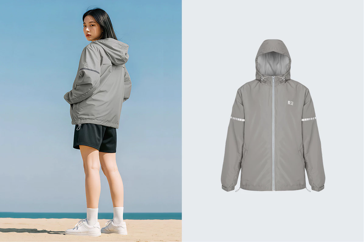 Áo Khoác Dù Nữ Trượt Nước LIMEORANGE Windstopper 8 Chắn Gió Lót Lưới HO25247103