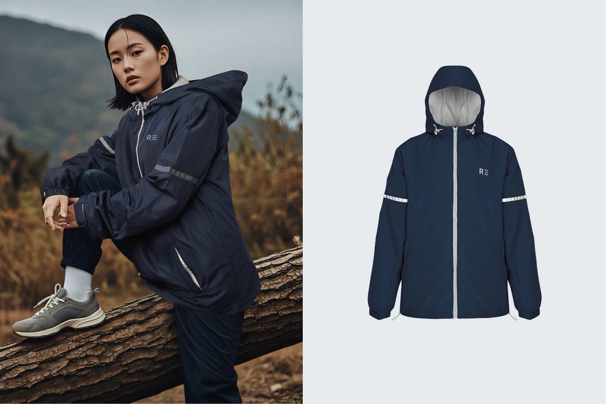 Áo Khoác Dù Nữ Trượt Nước LIMEORANGE Windstopper 8 Chắn Gió Lót Lưới HO25247103