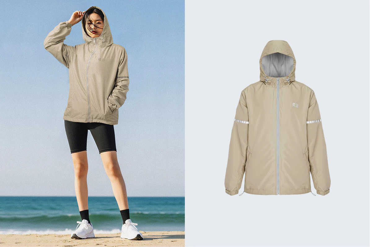Áo Khoác Dù Nữ Trượt Nước LIMEORANGE Windstopper 8 Chắn Gió Lót Lưới HO25247103