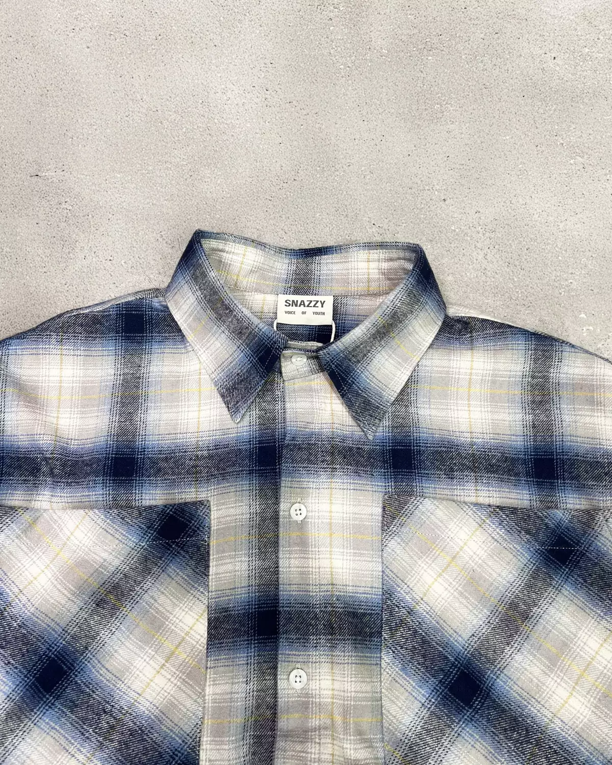 Áo Sơ Mi Oversized SNAZZY Unisex Chất Liệu Kaki Chính Hãng - BLUE STATE SHIRT