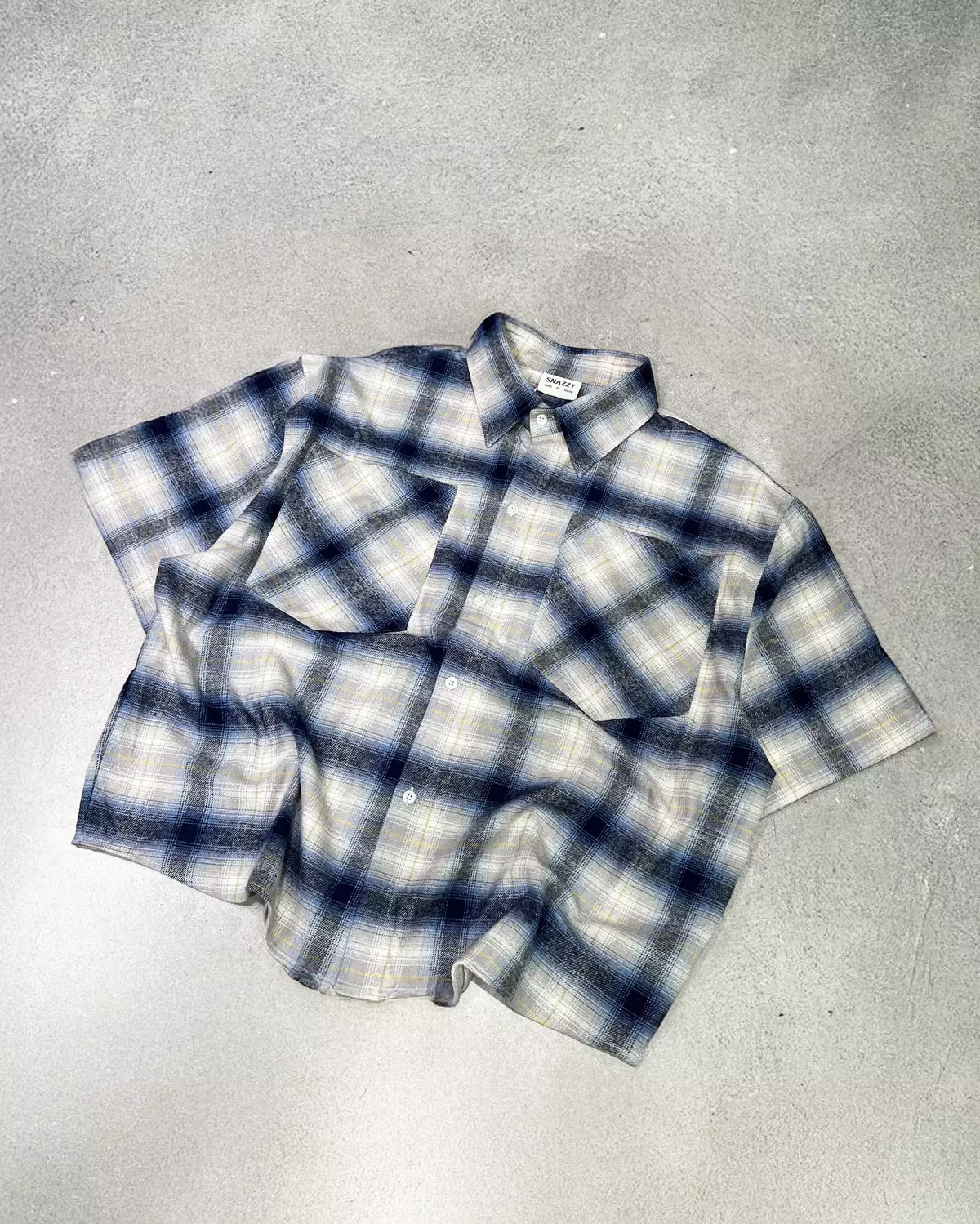 Áo Sơ Mi Oversized SNAZZY Unisex Chất Liệu Kaki Chính Hãng - BLUE STATE SHIRT