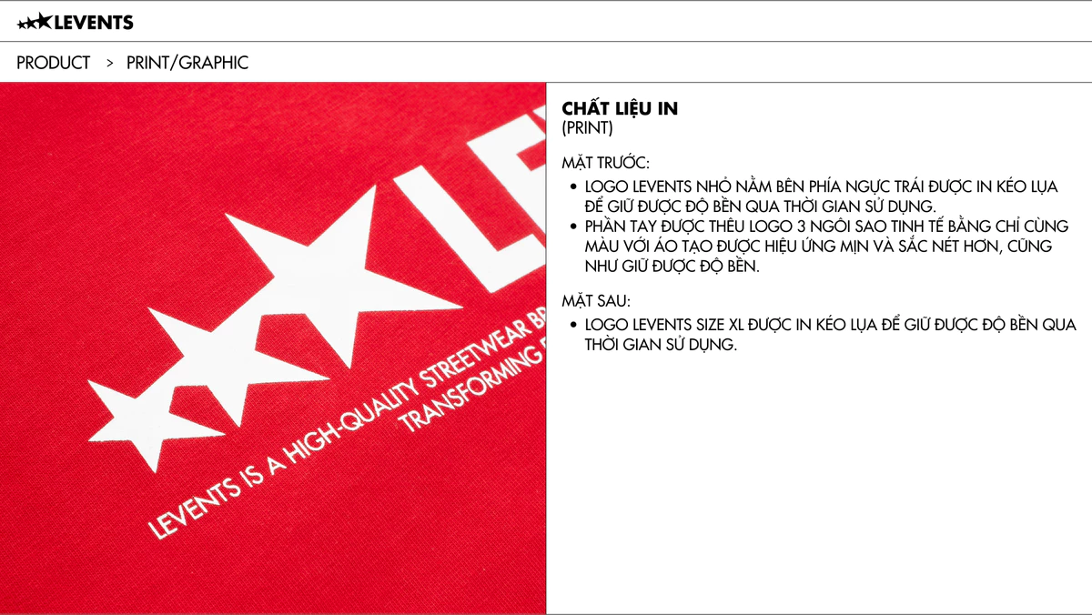 Áo Thun Levents XL Logo Oversized Tee 100% Cotton T-shirt