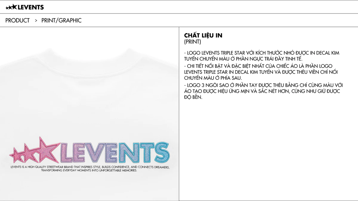 Áo Thun Levents Special XL Logo Oversized Tee/ White 100% Cotton T-shirt