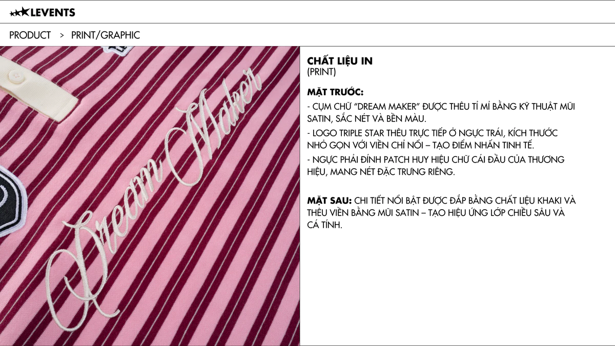 Áo Polo Tay Dài Levents Striped Long Sleeve Boxy Shirt Thun Da Cá