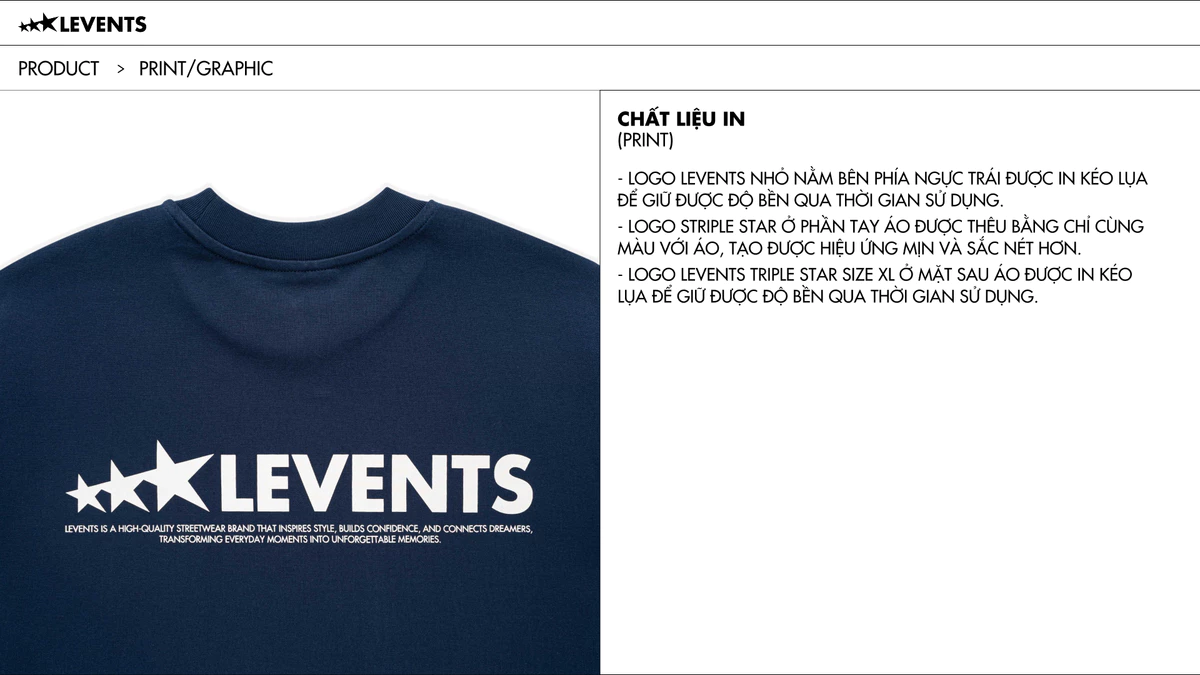 Áo Sweater Levents XL Logo Boxy Cotton Premium