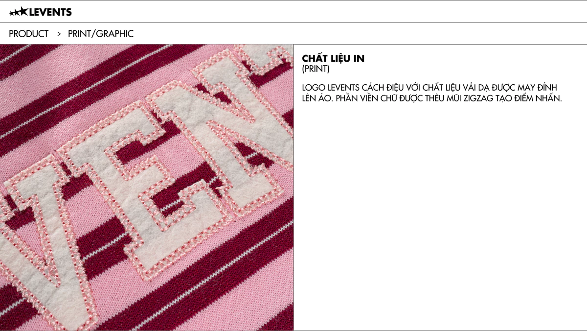 Áo Thun Levents Seasonal Striped Boxy Tee 100% Cotton T-shirt