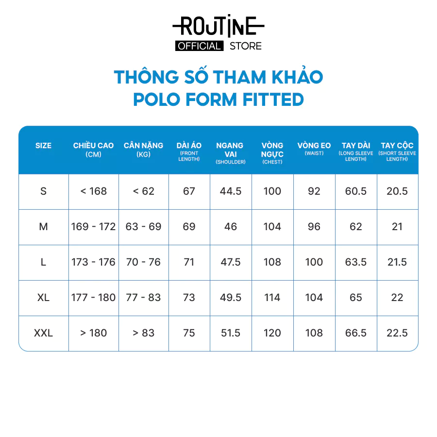 Áo Polo Tay Ngắn Nam Phối Cổ Form Fitted - Routine 10F25POL015