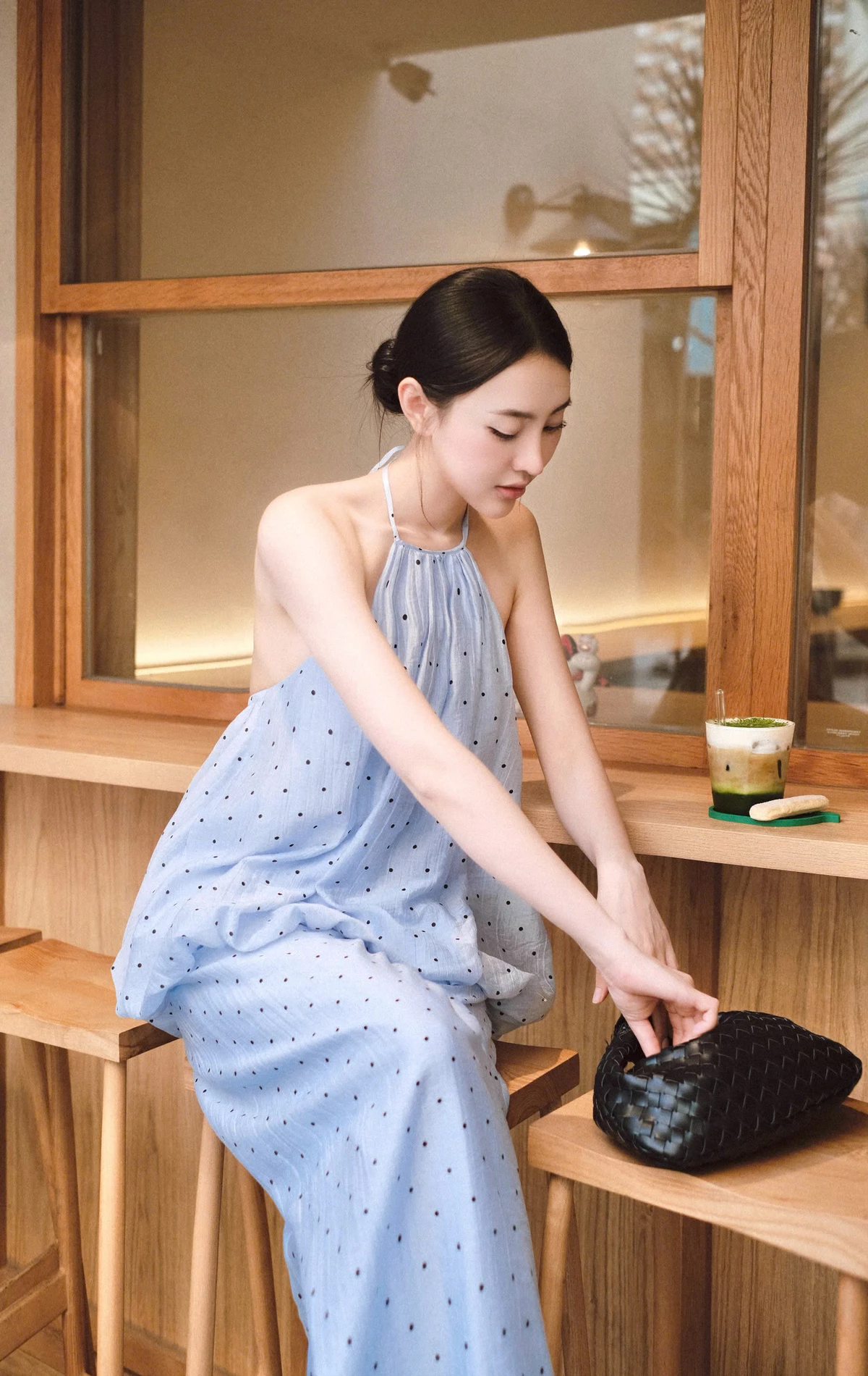Nosbyn - Set Áo yếm Hai Dây & Quần Suông Rộng Họa Tiết Chấm Bi - Dottie Set