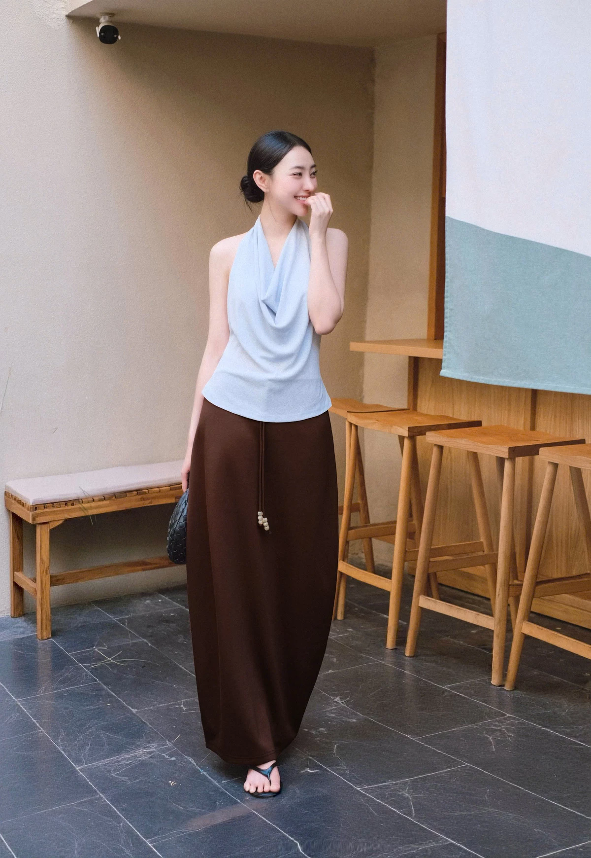 Nosbyn - Chân Váy Nữ Dài Dáng Barrel - Barrel Skirt