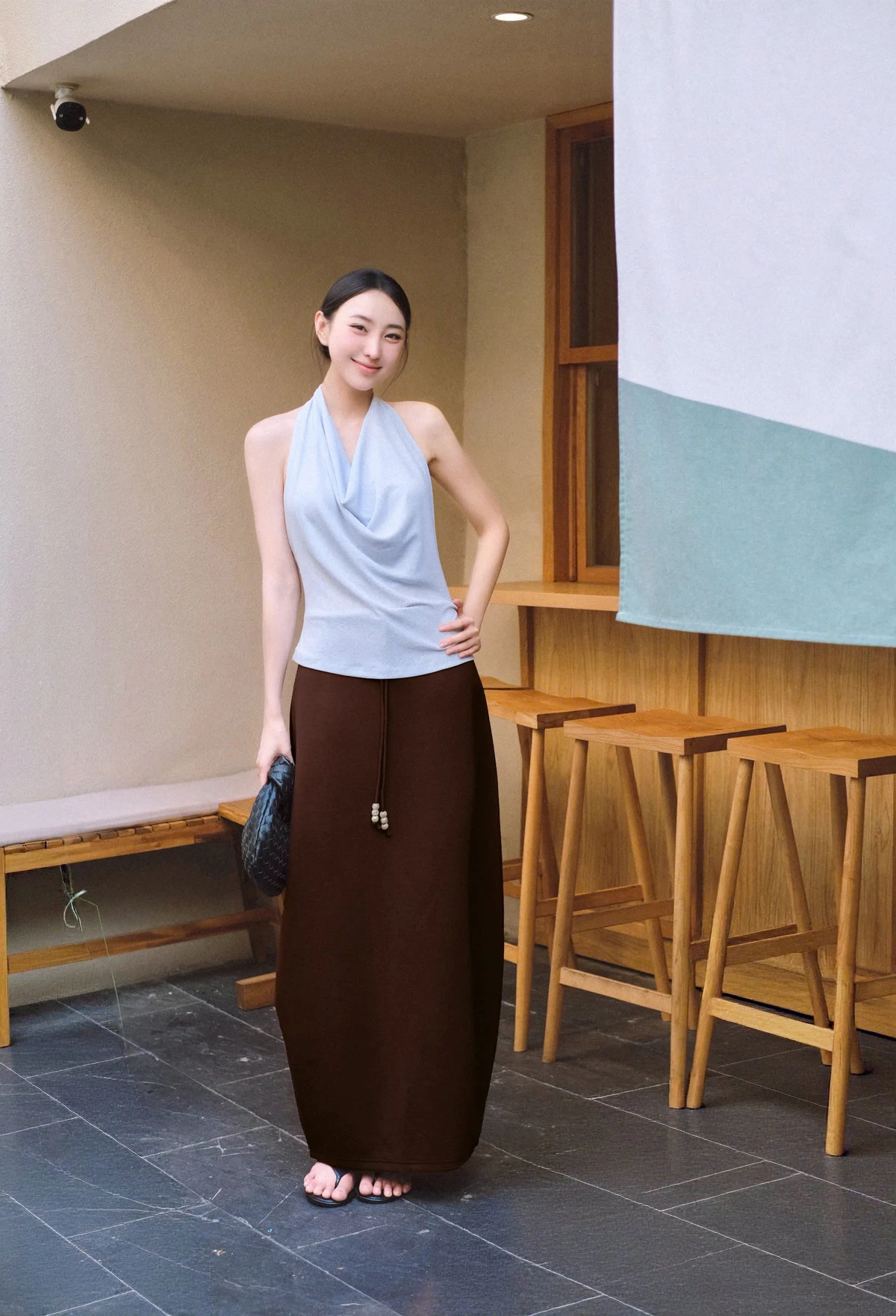 Nosbyn - Chân Váy Nữ Dài Dáng Barrel - Barrel Skirt