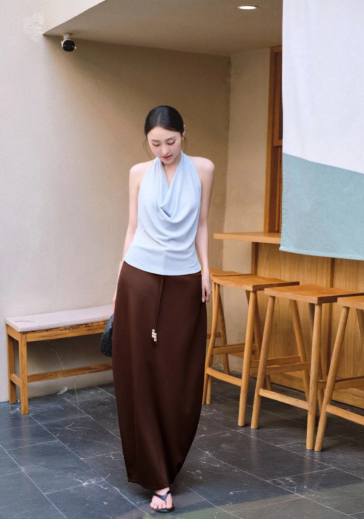 Nosbyn - Chân Váy Nữ Dài Dáng Barrel - Barrel Skirt