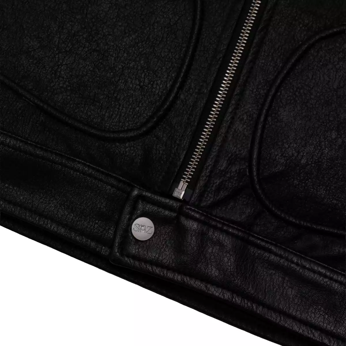 Áo Khoác SNAZZY Unisex Chất Liệu Da Chính Hãng - OIL BLACK TRUCKER