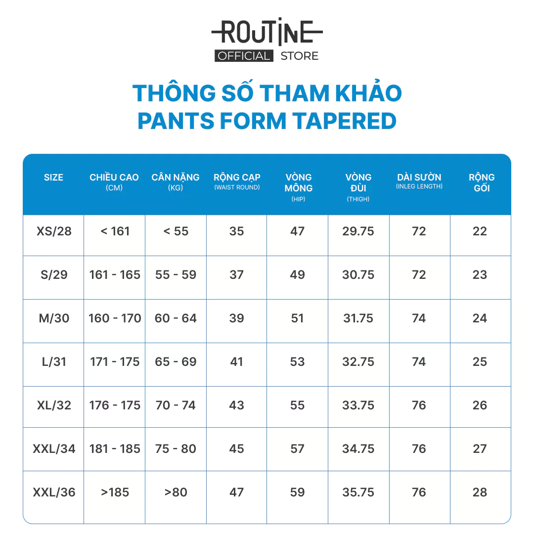 Quần Dài Kaki Nam Nhãn Kim Loại Form Tapered - Routine 10S26PCA001P
