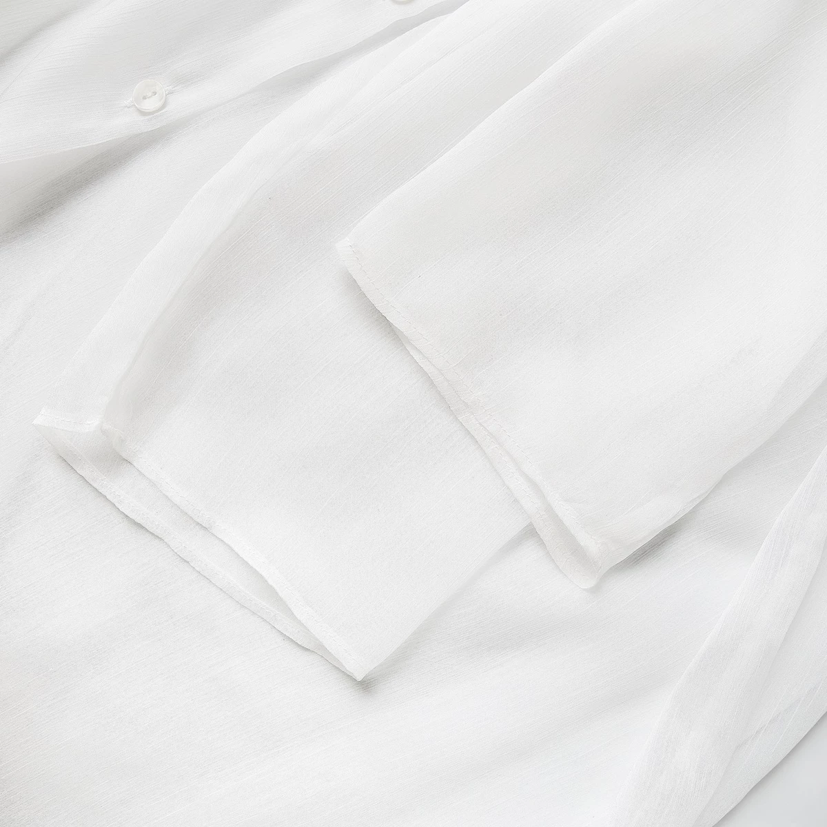 Áo Sơ Mi Tay Dài Xuyên Thấu Cổ Bèo Unisex LIDER AIRY SEE-THRU SHIRT