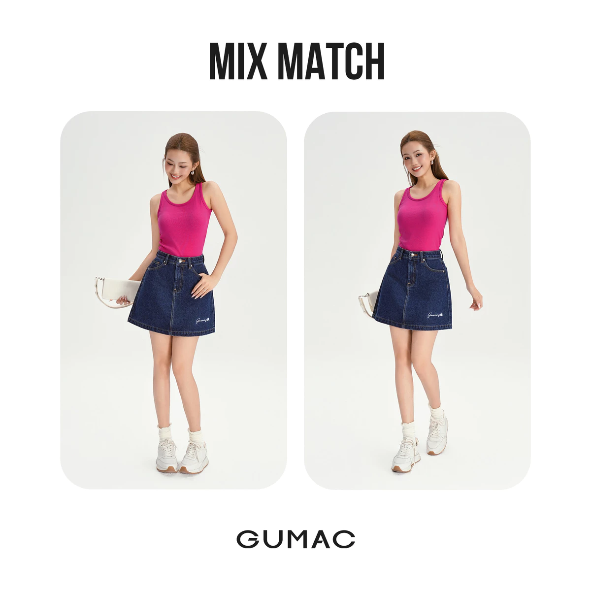 Áo Tanktop Nữ GUMAC Form Slimfit Ôm Dáng Thun Gân Có Mút Co Giãn Thoáng Mát LATG0302