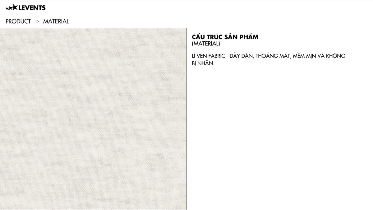 Áo Thun Trơn Levents Blank Boxy Tee 100% Cotton T-shirt