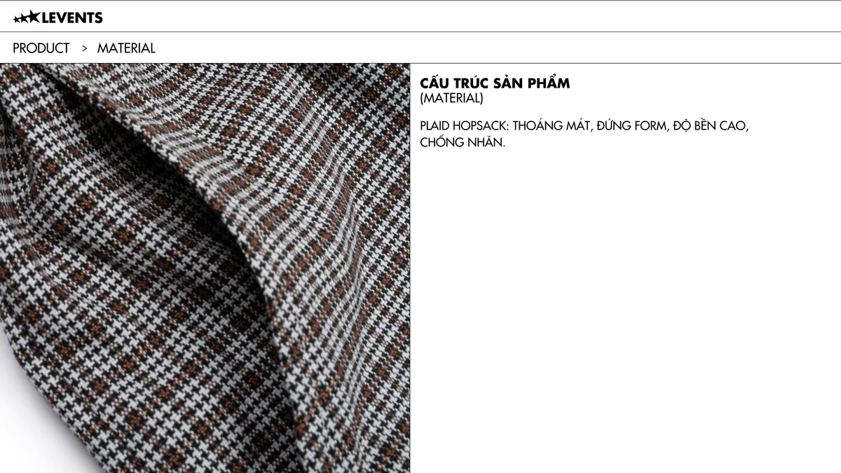 Quần Đùi Levents Sporty Plaid Cargo Shorts Kẻ Sọc Caro Hopsack