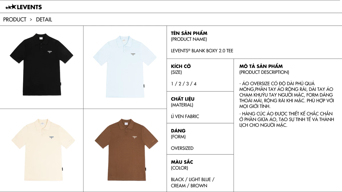 Áo Polo Levents Knit Oversized Len Dệt
