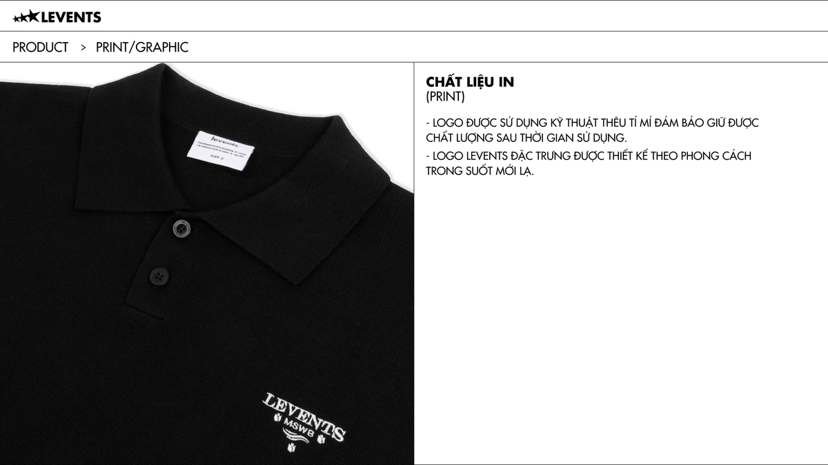 Áo Polo Levents Knit Oversized Len Dệt