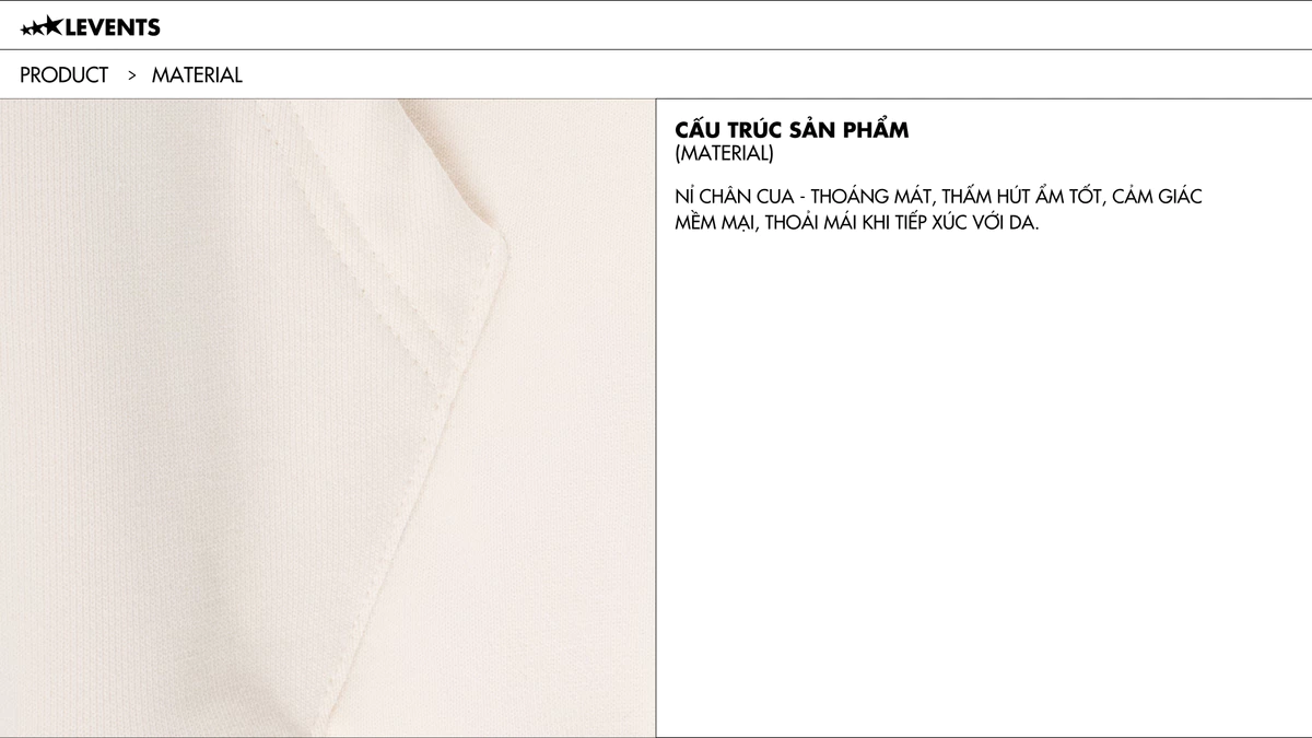 Áo Hoodie Levents Classic Authentic Boxy 2.0 Nỉ Chân Cua