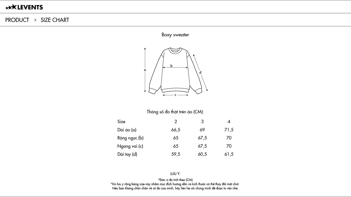 Áo Sweater Levents Seasonal Visual Boxy Nỉ Bông