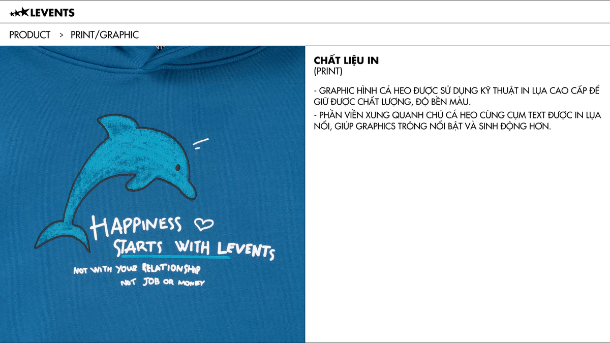 Áo Hoodie Levents Dolphin Boxy 2.0 Nỉ Bông