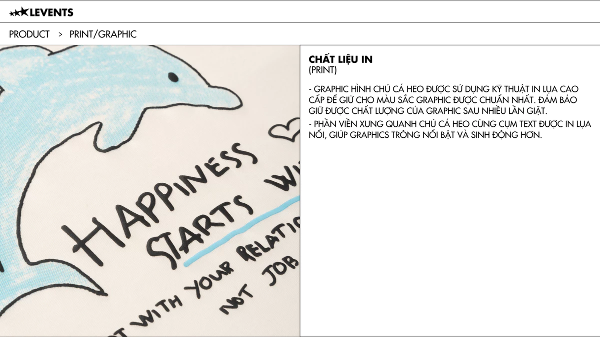 Áo Thun Levents Dolphin Tee Oversized 100% Cotton T-shirt