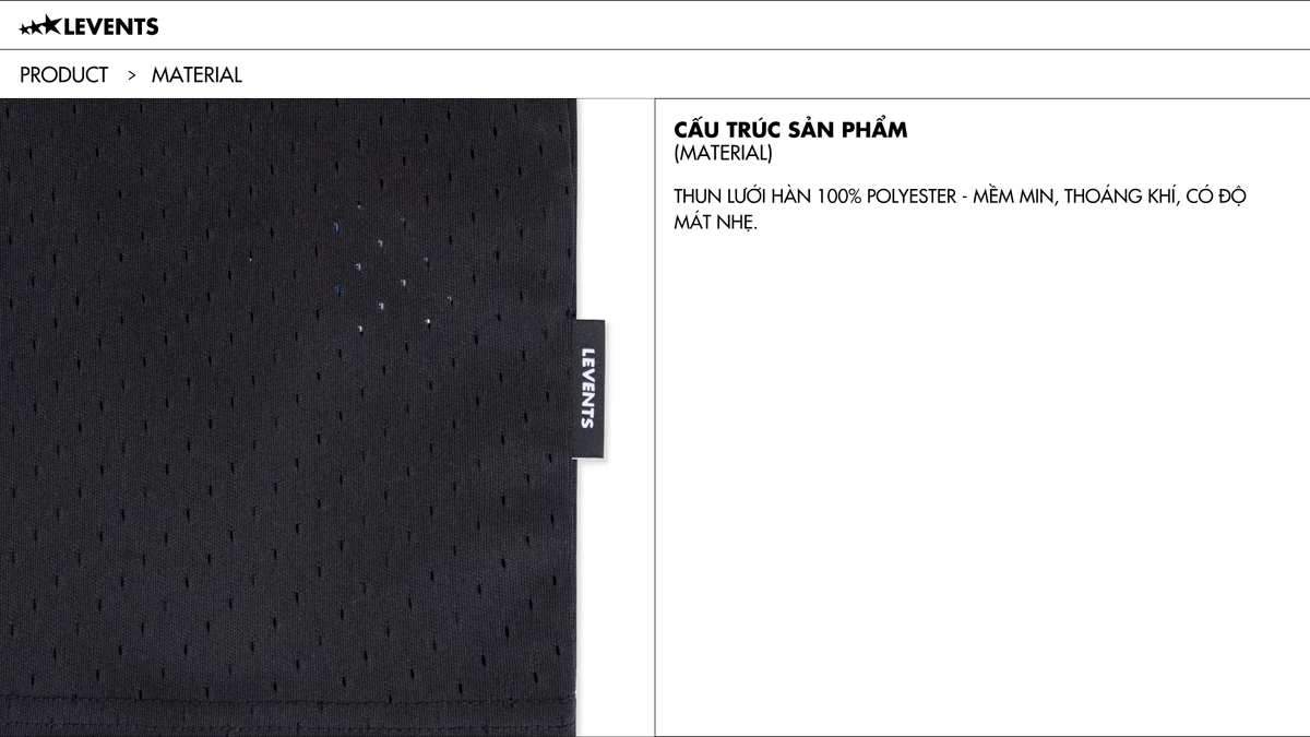 Áo Jersey Levents 23 Oversized Thun Lưới Thái Và Tricot Bóng
