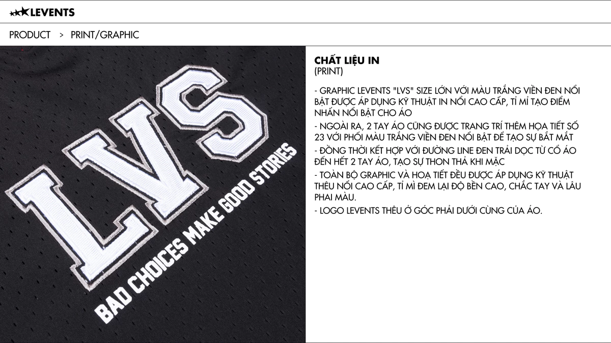 Áo Jersey Levents 23 Oversized Thun Lưới Thái Và Tricot Bóng