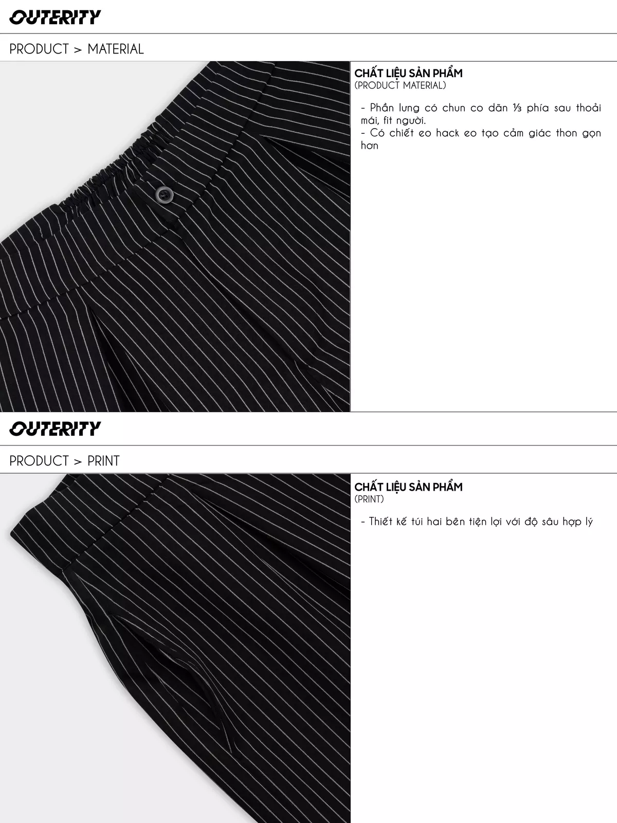 Quần Dài Kẻ Sọc Ống Rộng Outerity Striped / Form Rộng Unisex Mềm Mịn Thoáng Mát Nam Nữ