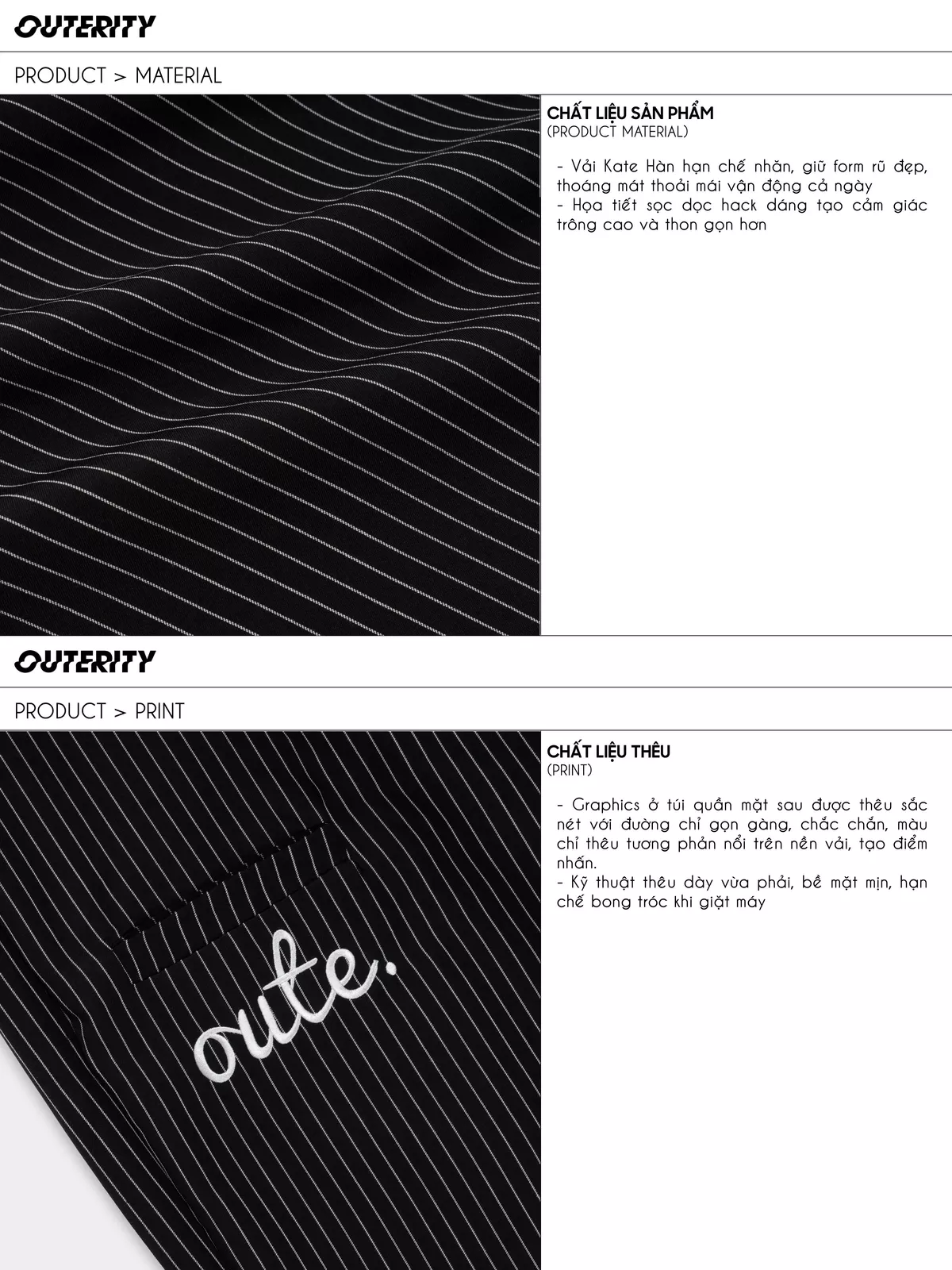 Quần Dài Kẻ Sọc Ống Rộng Outerity Striped / Form Rộng Unisex Mềm Mịn Thoáng Mát Nam Nữ