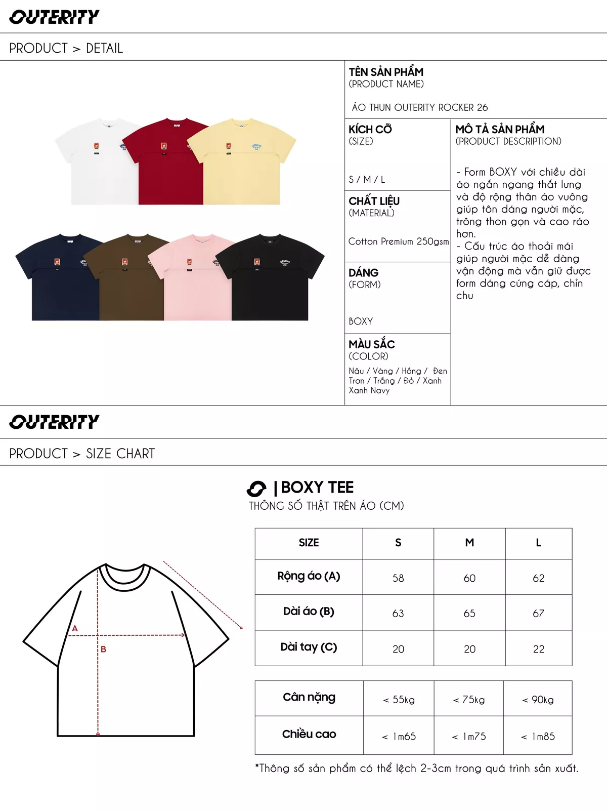 Áo Thun Outerity Rocker 26 Form Boxy Cotton 100% Nam Nữ Unisex / DREAM HORSE COLLECTION 2026