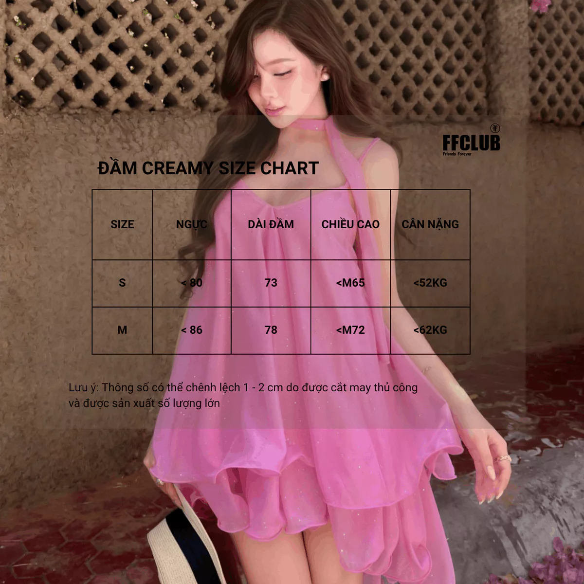 ĐẦM 2 DÂY CREAMY LẤP LÁNH BỒNG BỀNH FFCLUB
