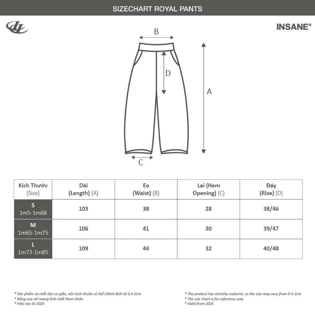 Quần Dài Denim InsaneClo ROYAL PANTS Form Baggy Unisex Chất Liệu Denim