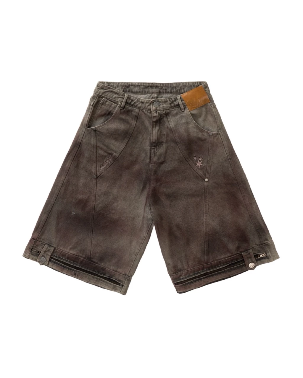 Quần Lửng InsaneClo SMOKE JORTS Form Rộng Dài Qua Gối Unisex Chất Liệu Denim