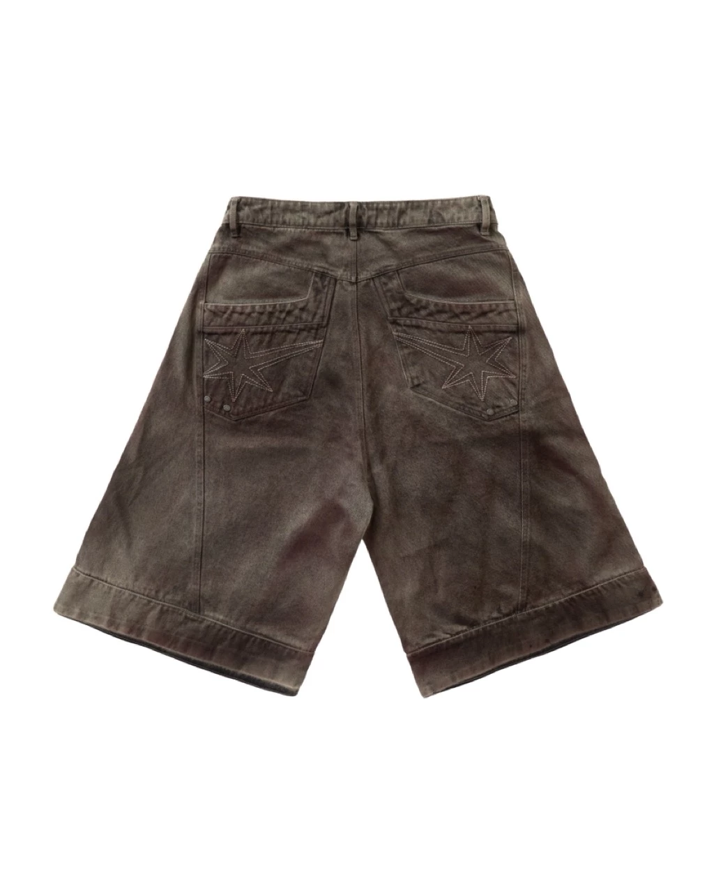 Quần Lửng InsaneClo SMOKE JORTS Form Rộng Dài Qua Gối Unisex Chất Liệu Denim