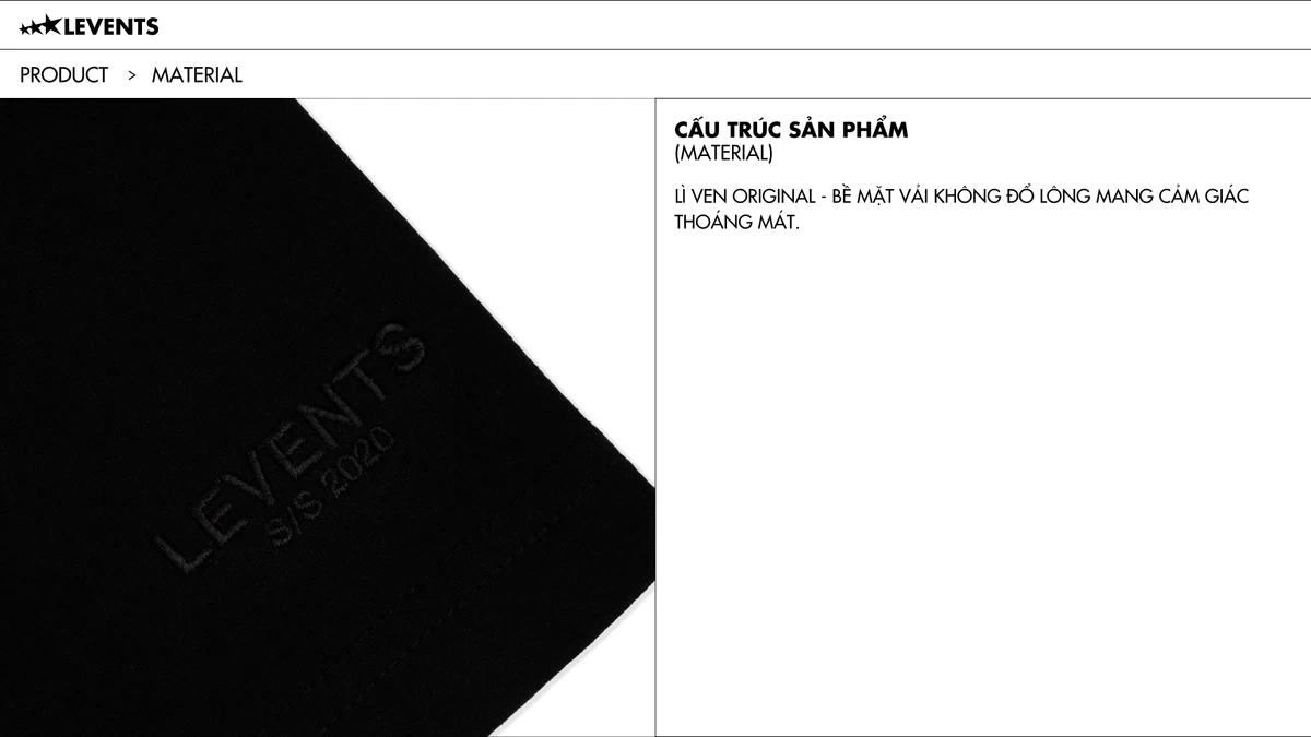Áo thun Levents XL Logo Lấp lánh/ Black Oversized Tee 100% Cotton T-shirt