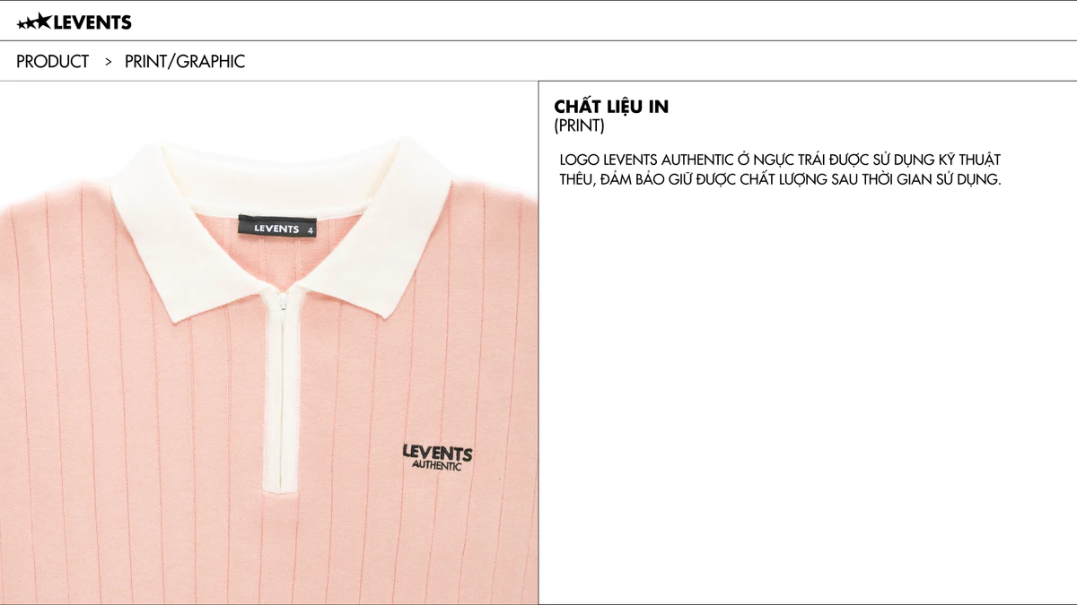 Áo Polo Levents Authentic Knitted Semi-Oversized Len Dệt