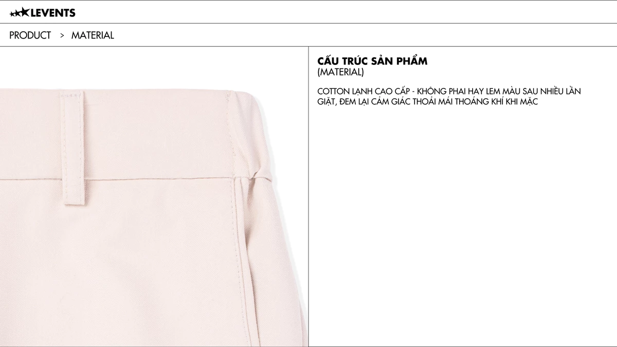 Quần Dài Levents Classic Straight Loose Trouser Form Loose Fit Cotton