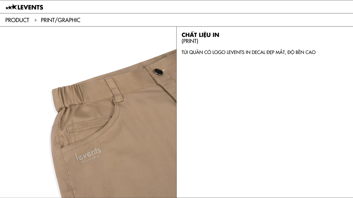 Quần Dài Levents Khaki Pants/ Beige Oversized