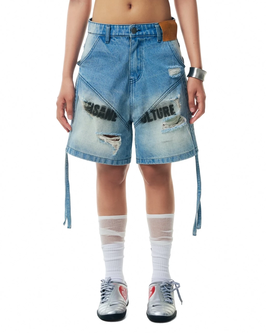Quần Ngắn InsaneClo DROP SHORTS Form Ngắn Trên Gối Unisex Chất Liệu Denim