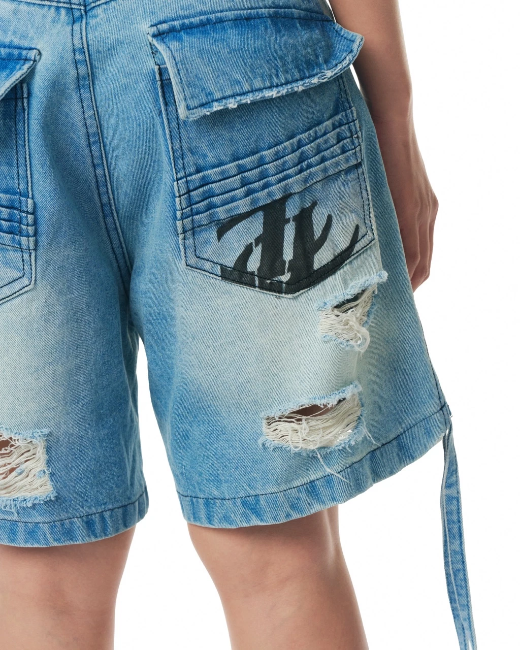 Quần Ngắn InsaneClo DROP SHORTS Form Ngắn Trên Gối Unisex Chất Liệu Denim