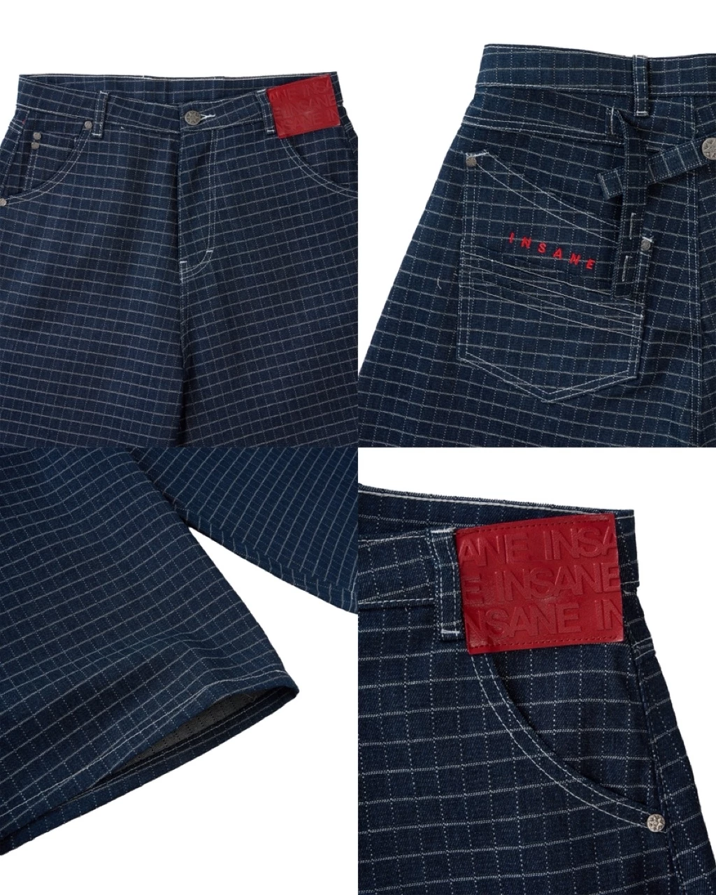 Quần Lửng InsaneClo PLAID JORTS Form Unisex Chất Liệu Kaki Cotton Nhập Khẩu
