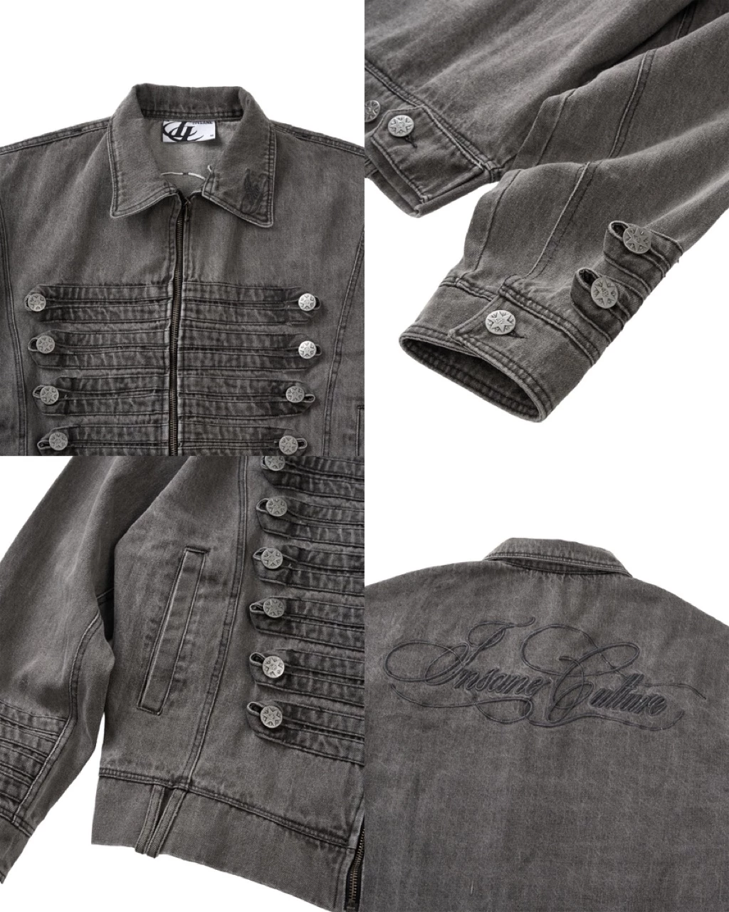Áo Khoác Denim InsaneClo ROYAL JACKET Form Boxy Unisex Chất Liệu Denim